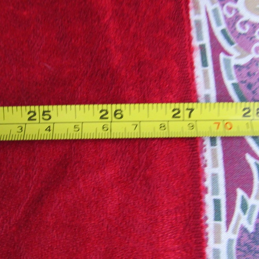 PASHIMA RED SCARF 36" X 54" - Picture 5 of 6